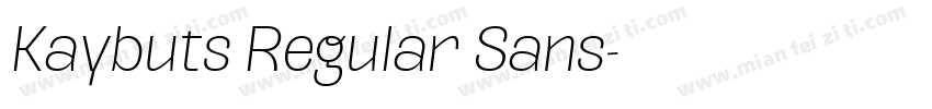 Kaybuts Regular Sans字体转换